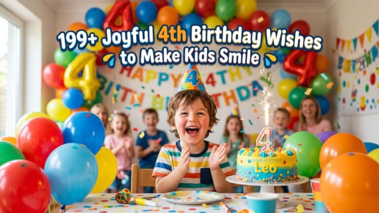 199+ Joyful 4th Birthday Wishes to Make Kids Smile
