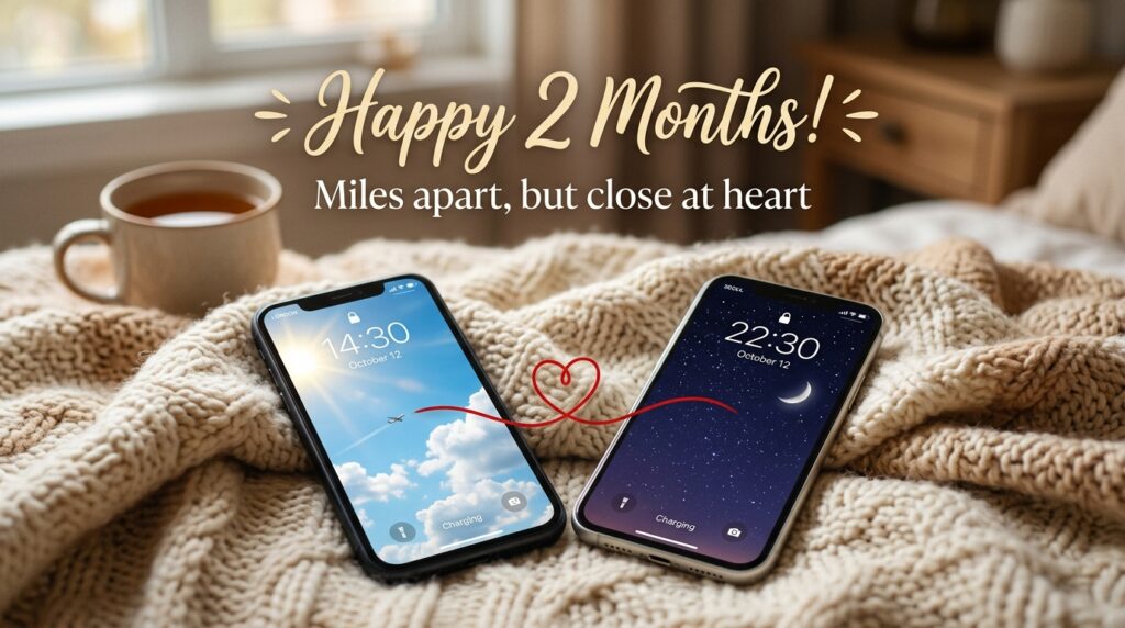 2-Month Anniversary Messages for Long-Distance Couples