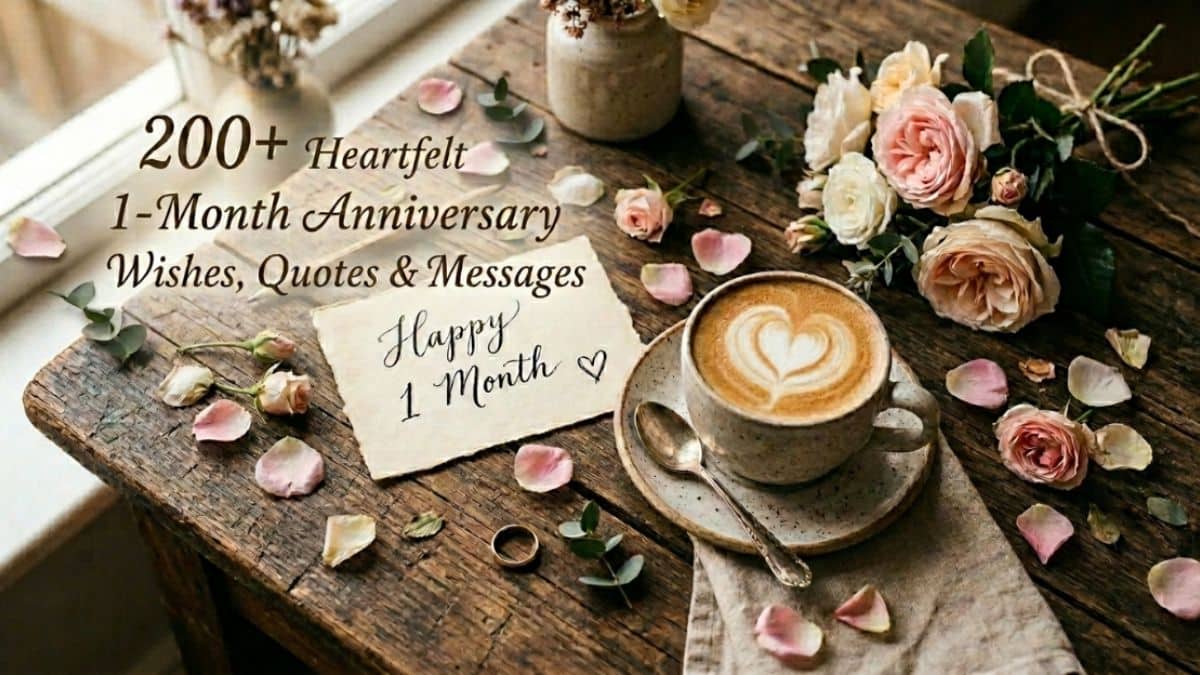 200+ Heartfelt 1-Month Anniversary Wishes, Quotes & Messages