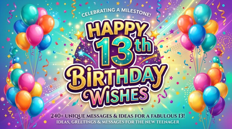 240+ Happy 13th Birthday Wishes & Messages 