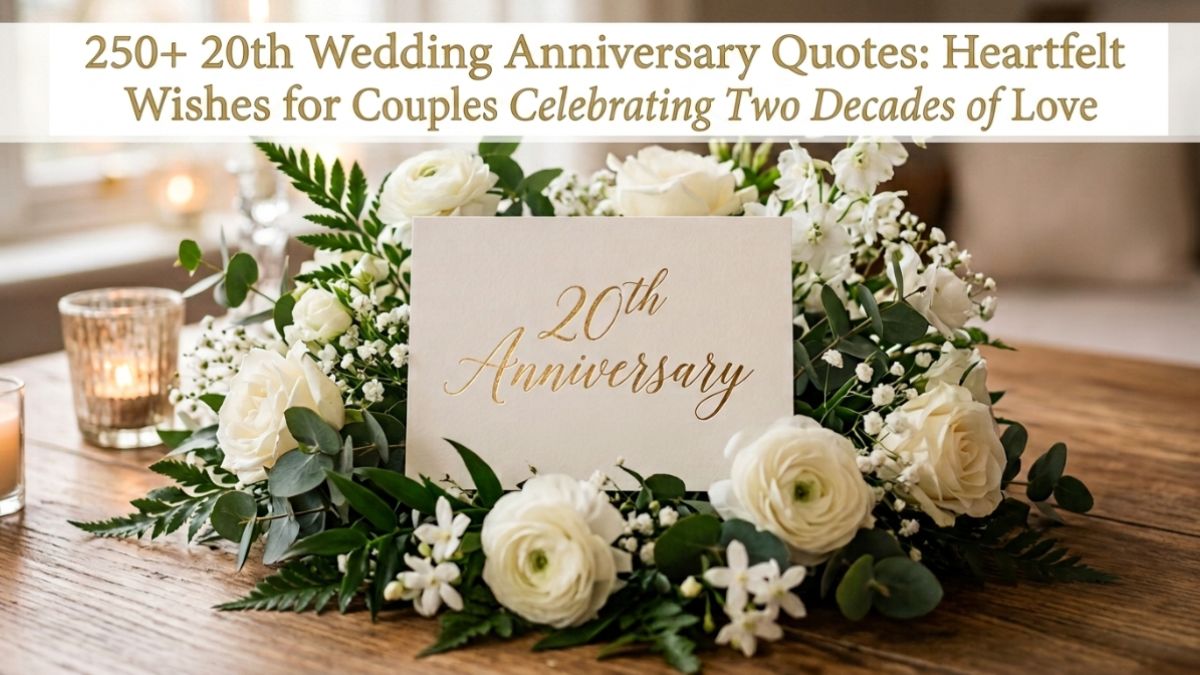250+20th Wedding Anniversary Quotes Heartfelt Wishes for Couples Celebrating Two Decades of Love