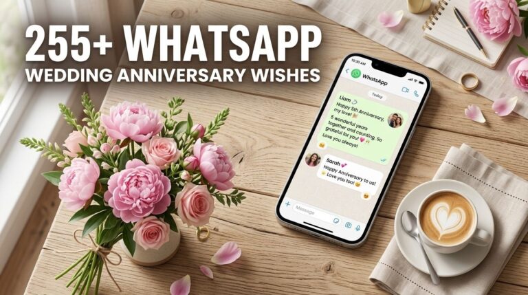 255+WhatsApp Wedding Anniversary Wishes Short & Heartfelt 