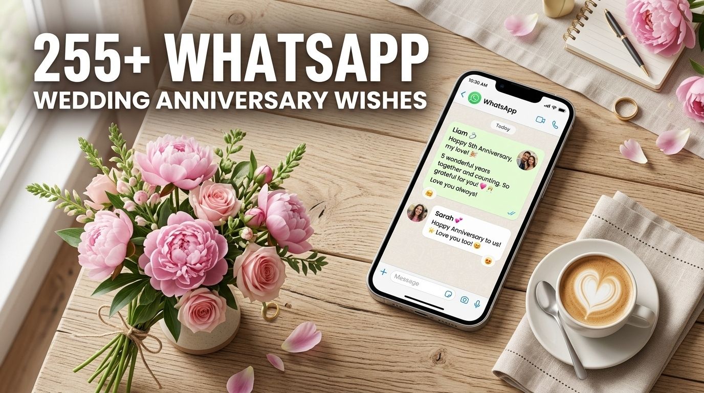 255+WhatsApp Wedding Anniversary Wishes Short & Heartfelt 
